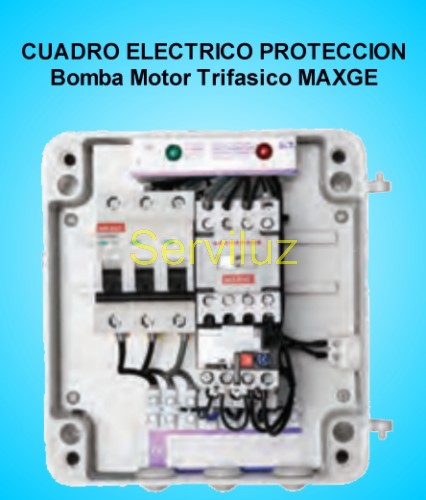 Cuadro Electrico Proteccion 1 Bomba Motor Trifasico 0.33 HP MAXGE